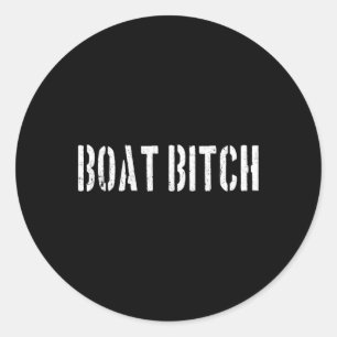 Boat Funny Offensive Nautical Boating Humour Classic Round Sticker