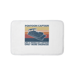 Boat Gift Funny Vintage Pontoon Boat Gift Idea Bath Mat