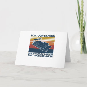 Boat Gift   Funny Vintage Pontoon Boat Gift Idea Card