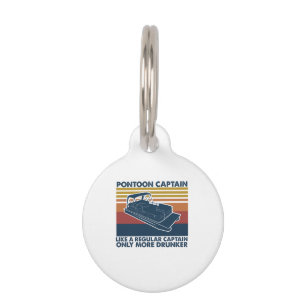 Boat Gift Funny Vintage Pontoon Boat Gift Idea Pet Tag
