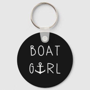 Boat Girl Anchor Boating First Mate Key Ring