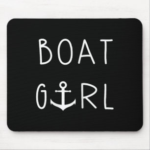 Boat Girl Anchor Boating First Mate Mouse Pad