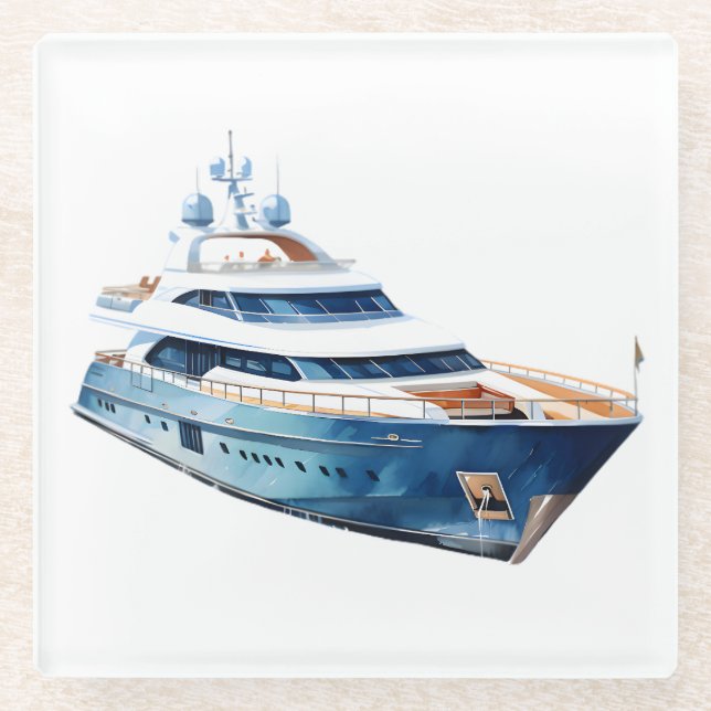 Boat Glass Coaster (Front)