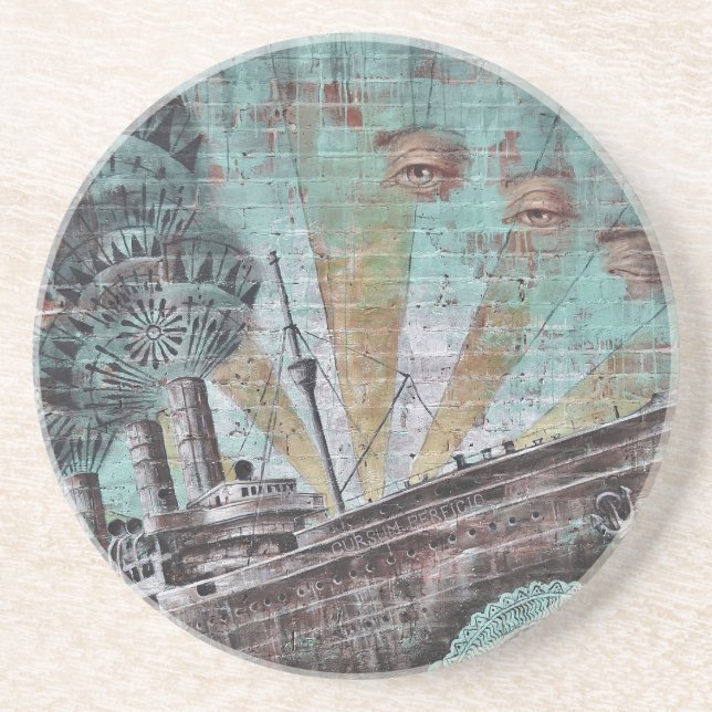 Boat Graffiti Coaster (Front)