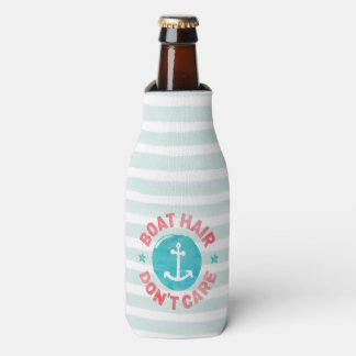 "Boat Hair Don't Care” (Personalised) Bottle Cooler