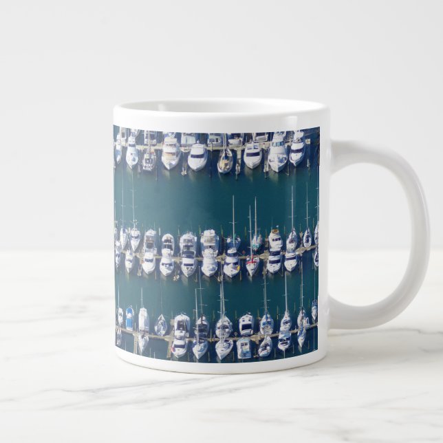 Boat Harbour Aerial Large Coffee Mug (Right)