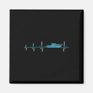 Boat Heartbeat Boating Captain Owner Sailor Boater Magnet