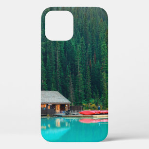 Boat house by Lake Louise in Banff National Park, iPhone 12 Case