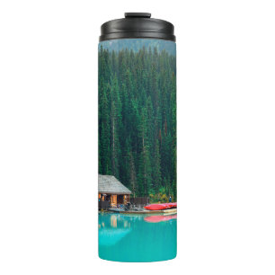 Boat house by Lake Louise in Banff National Park,  Thermal Tumbler