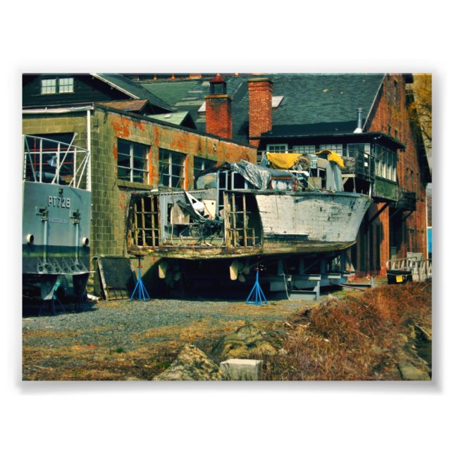 Boat in Dry Dock Photo Print (Front)