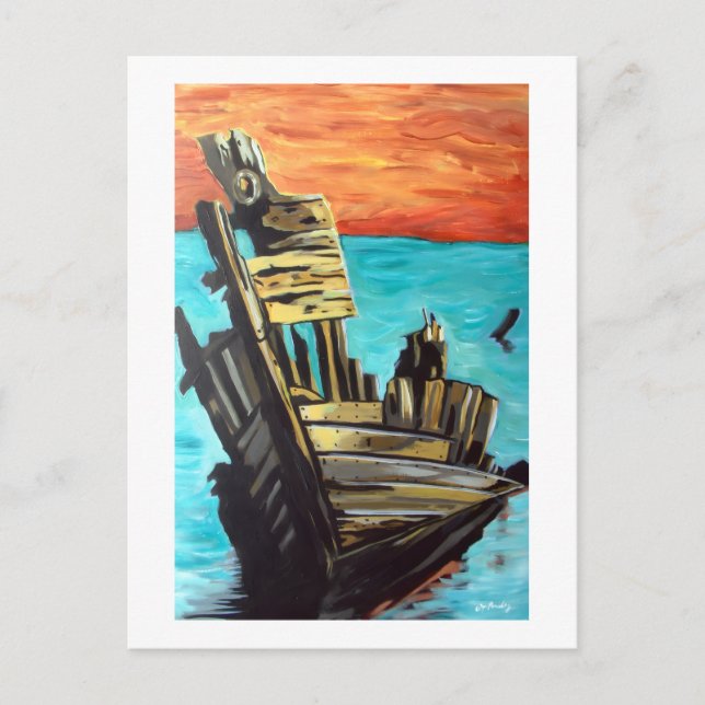 Boat in Sun Postcard (Front)