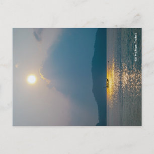 Boat in sunset, Koh pha ngan Postcard