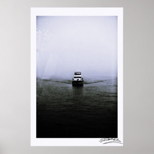 Boat in the Mist Poster