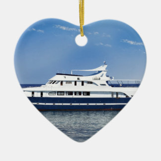 boat in the sea ceramic ornament