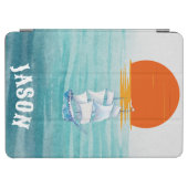 Boat in the Sea with Setting Sun jPad Smart Cover (Horizontal)