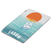 Boat in the Sea with Setting Sun jPad Smart Cover (Side)