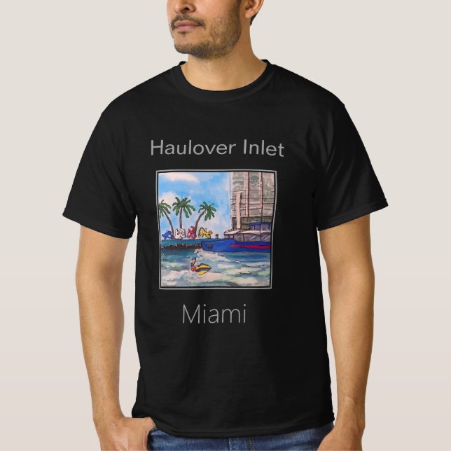 Boat, Jetski, Haulover Inlet, Miami, Florida T-Shirt (Front)