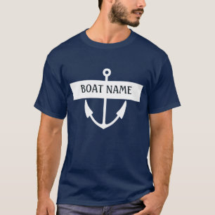 Boat Name Anchor Crew T-Shirt
