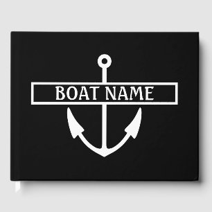 Boat Name Anchor Guest Book