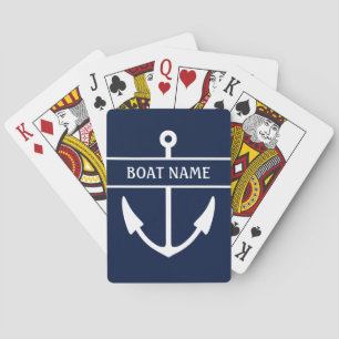 Boat Name Anchor Playing Cards