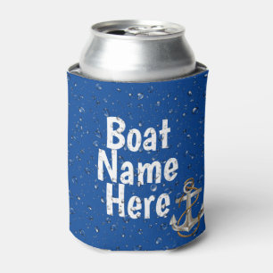Boat Name and Water Droplet Can Cooler