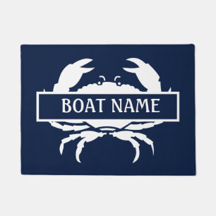 Boat Name Crab Dock Mat