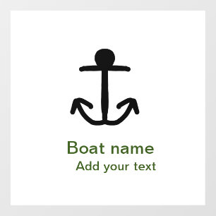 Boat name custom anchor sailing summer add text