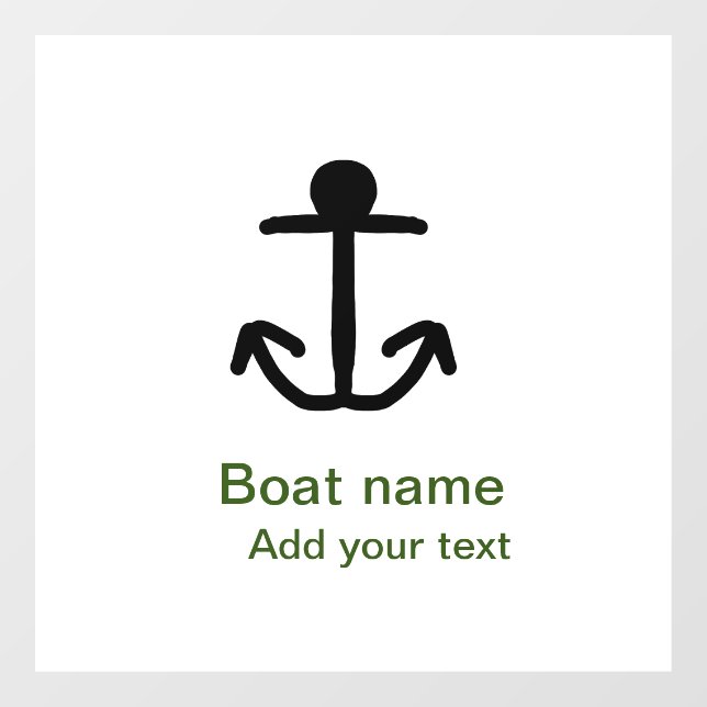 Boat name custom anchor sailing summer add text (Sheet)