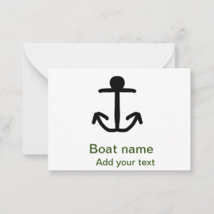 Boat name custom anchor sailing summer add text card