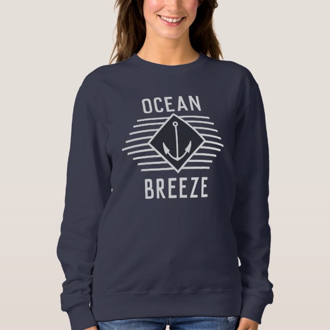 Boat Name on a Sailing Crew Sweatshirt (Front)