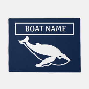 Boat Name Whale Dock Mat