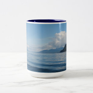 Boat near Auke Bay, Alaska Two-Tone Coffee Mug