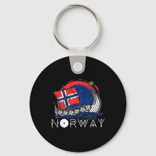 Boat Norwegian Flag Norway Viking Ship Pride Ocean Key Ring