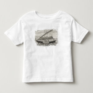 Boat of the Mortlock Islands with outrigger Toddler T-Shirt