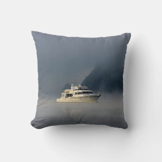 Boat on a Foggy Morning Cushion