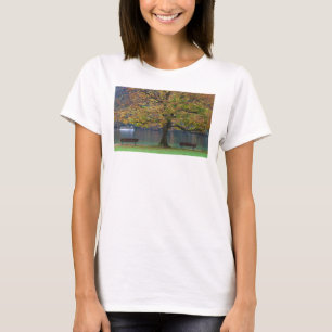 Boat on a lake in fall, Germany T-Shirt