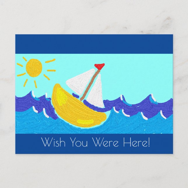 Boat on a Wave Postcard (Front)
