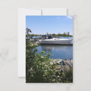 Boat on Lake Ontario in the Summer Flat Card