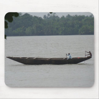 Boat on River Mouse Pad