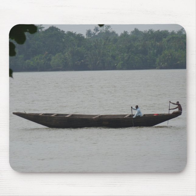 Boat on River Mouse Pad (Front)