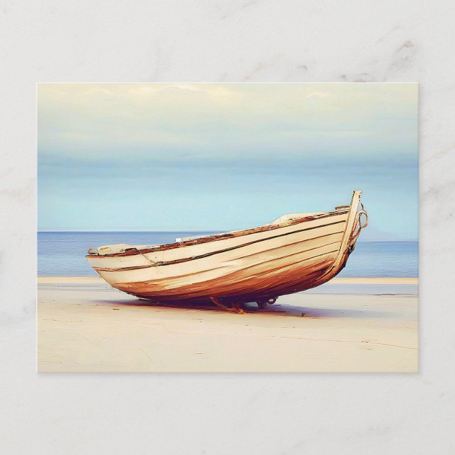 Boat on the Beach Postcard (Front)