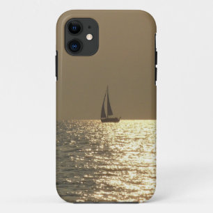 Boat on the lake in the sunset iphone 5 case