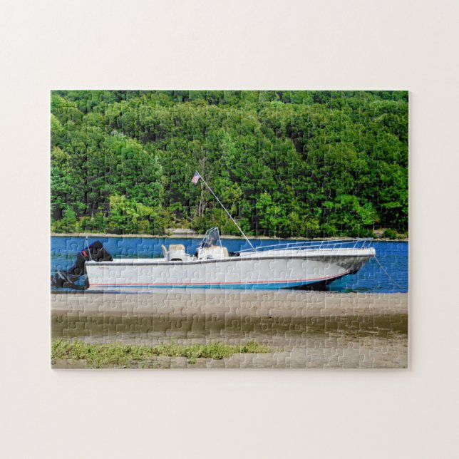 Boat On The River Jigsaw Puzzle (Horizontal)