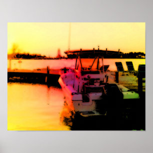 Boat on Tranquillity Bay Poster