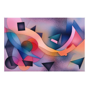 "Boat On Water" Contemporary Abstract Art Photo Print