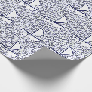 Boat on Waves Wrapping Paper