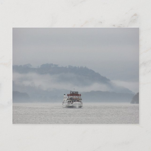 Boat On Windermere - Lake District Postcard (Front)