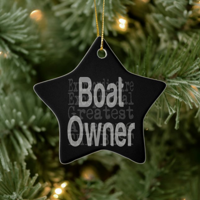 Boat Owner Extraordinaire Ceramic Ornament (Tree)