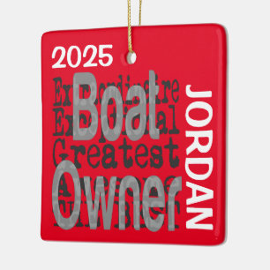 Boat Owner Extraordinaire CUSTOM Ceramic Ornament