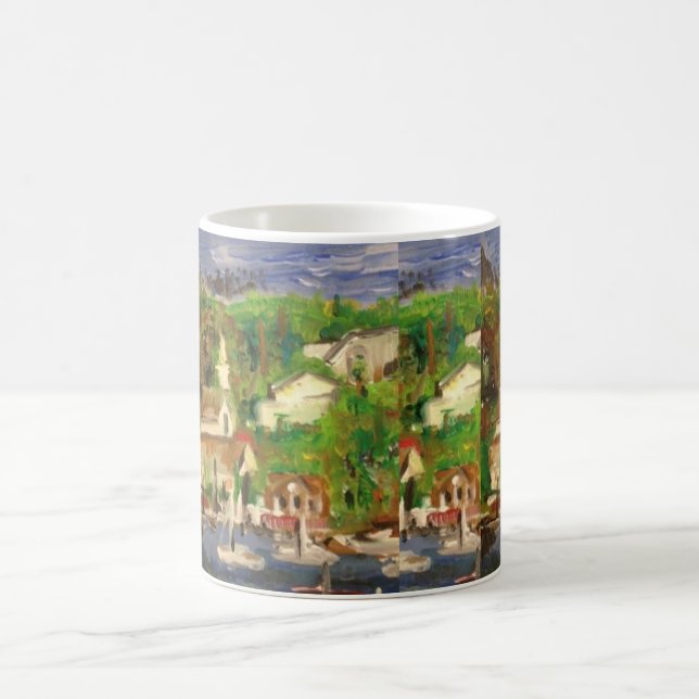 Boat painting decorative mug (Center)